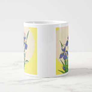 Oud Pasen, Paarse Tuin Iris Bloemen Grote Koffiekop