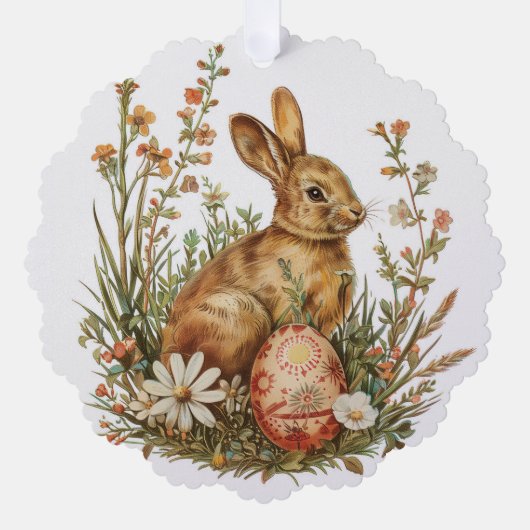 Oud Pasen Papier Ornament Kaart (Voorkant)