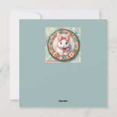 Oud Pasen ~ PASTE GREETENS ~ Konijn ~ Feestdagenkaart (Achterkant)