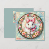 Oud Pasen ~ PASTEN GROETEN ~ Konijn ~ Feestdagenkaart (Voorkant / Achterkant)