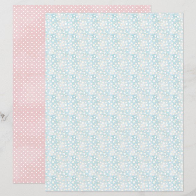Oud Pasen Stippen Scrapbook Papier (Voorkant / Achterkant)