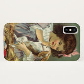 Oud Pasen, Victoriaans meisje konijn eieren Case-Mate iPhone Case (Achterkant (horizontaal))