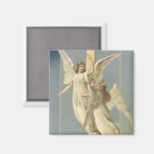 Oud Pasen, Victoriaanse engelen met een kruis Magneet (Voorkant / Achterkant)