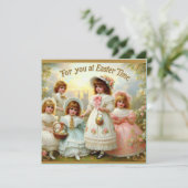 Oud Pasen ~ VOOR JOU MET PASEN ~ Kinderen Feestdagenkaart (Staand voorkant)