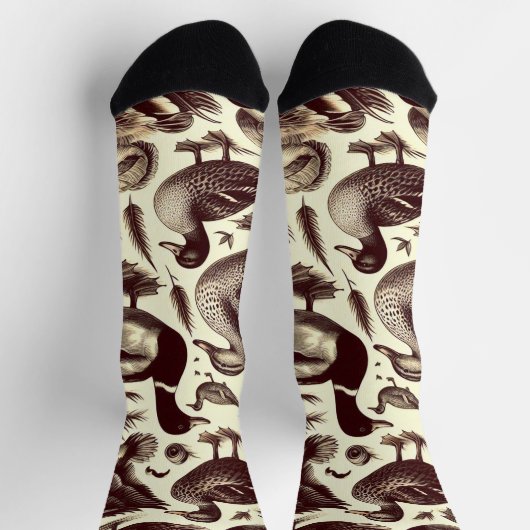 Oud patroon van eend en gans sokken (Top)