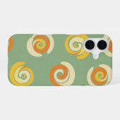 Oud patroon van Romanesco broccoli iPhone 16 Hoesje (Achterkant horizontaal)