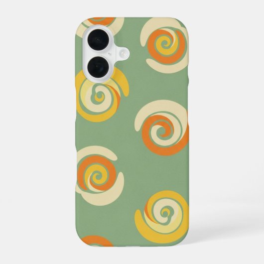 Oud patroon van Romanesco broccoli iPhone 16 Hoesje (Achterkant)