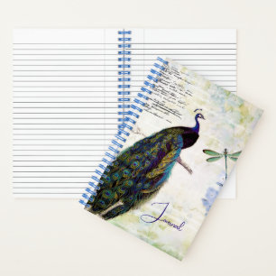 Oud pauw- en hortensia-journaal notitieboek