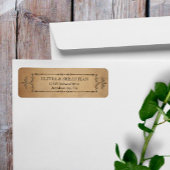  oud perkament bruiloft retour adres label