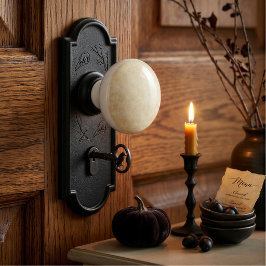 Oud perkament keramische kast knop