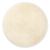 Oud perkament keramische kast knop (Voorkant)