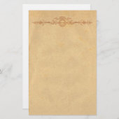 Oud perkament met versiering briefpapier (Voorkant / Achterkant)