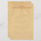 Oud perkament met versiering briefpapier (Voorkant / Achterkant)