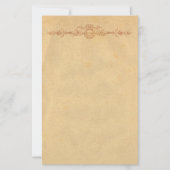 Oud perkament met versiering briefpapier (Voorkant)