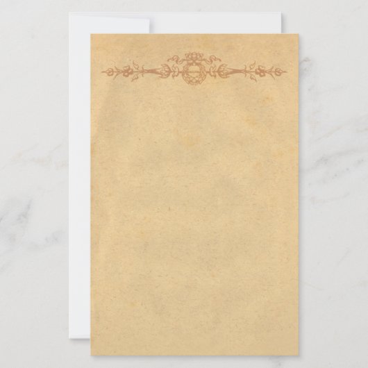 Oud perkament met versiering briefpapier (Voorkant)