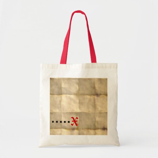 Oud perkament, schatkaartpapier tote bag (Voorkant)