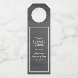  oud perkament Uw Privé Etiket Bo Flessenhanger