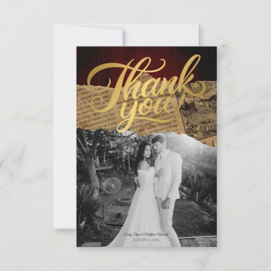 oud perkament, Victoriaans bedankkaart (Voorkant)