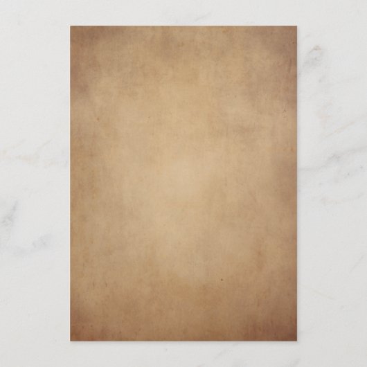 oud perkament Victoriaans bruiloft details Informatiekaartje (Achterkant)