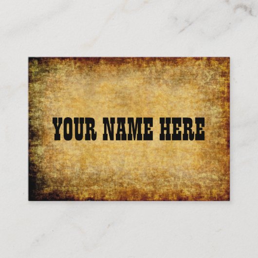 Oud perkament ~ visitekaartje (Voorkant)