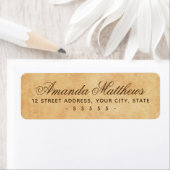 Oud perkamentpapier kalligrafie schrift adres etiket (Insitu)