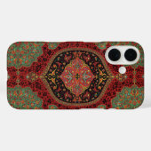 Oud Persisch Tapijtpatroon Rood Groen Arabesk Case-Mate iPhone Case (Achterkant (horizontaal))