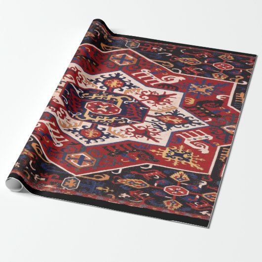 Oud Perzisch patroon Cadeaupapier (Uitgerold)