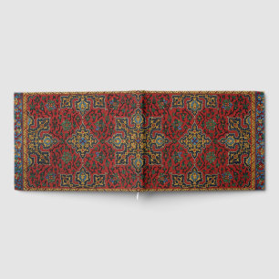 Oud Perzisch Tapijtpatroon Rood Blauw Arabesk Gastenboek