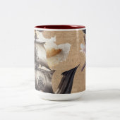 oud plattegrond thema tweekleurige koffiemok (Center)