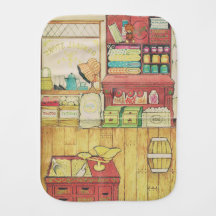 Oud poppenhuis Country Store spuugdoekje
