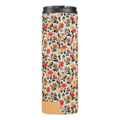 Oud populaire bloempatroon thermosbeker (Achterkant)