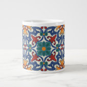 Oud Portugees Azulejos-tegelpatroon Grote Koffiekop (Voorkant)
