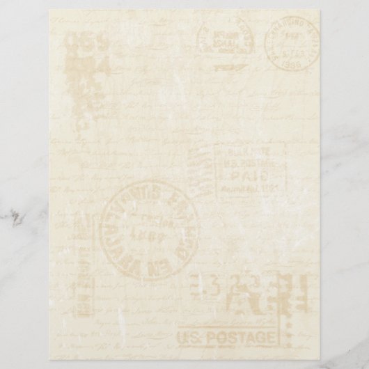 Oud postbriefje met sint Stationery Letterhead (Voorkant)