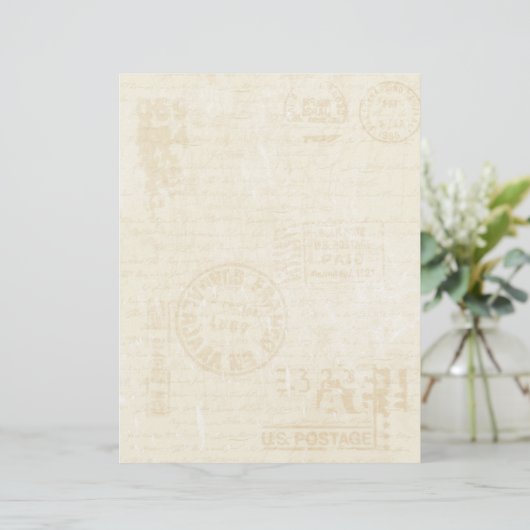 Oud postbriefje met sint Stationery Letterhead (Staand voorkant)