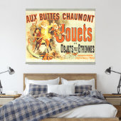 Oud Poster Franse Speelgoed Joets Vrienden Canvas Afdruk (Insitu (Slaapkamer))