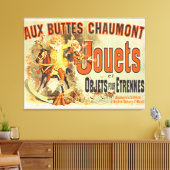Oud Poster Franse Speelgoed Joets Vrienden Canvas Afdruk (Insitu (Woonkamer))