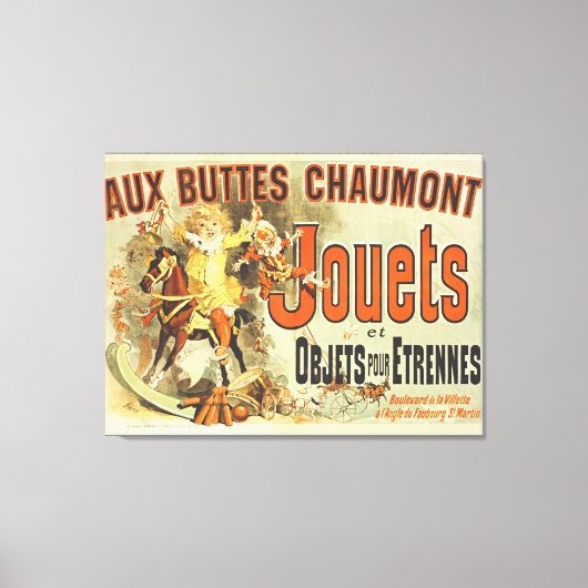 Oud Poster Franse Speelgoed Joets Vrienden Canvas Afdruk (Voorkant)
