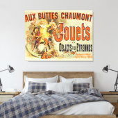 Oud Poster Franse Speelgoed Joets Vrienden Canvas Afdruk (Insitu (Slaapkamer))