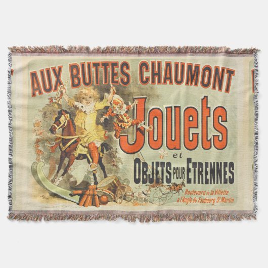 Oud Poster Franse Speelgoed Joets Vrienden Deken (Voorkant)