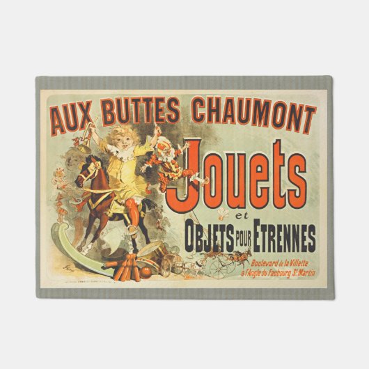 Oud Poster Franse Speelgoed Joets Vrienden Deurmat (Voorkant)