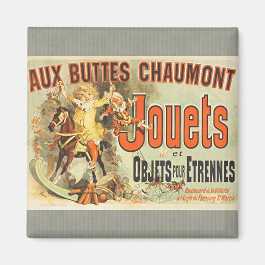 Oud Poster Franse Speelgoed Joets Vrienden Magneet (Voorkant)