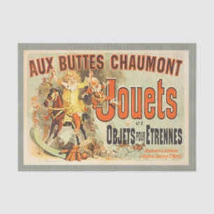 Oud Poster Franse Speelgoed Joets Vrienden Tissuepapier