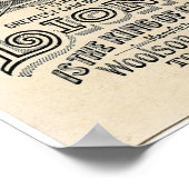 Oud Poster met Adverteren lion Coffee (Hoek)