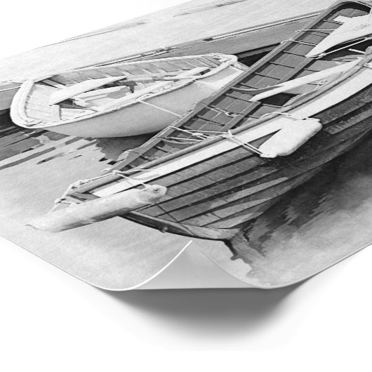 Oud Poster met witte en zwarte vleugels (Hoek)