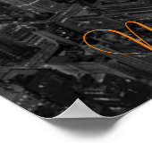 oud Poster New York City Script (Hoek)