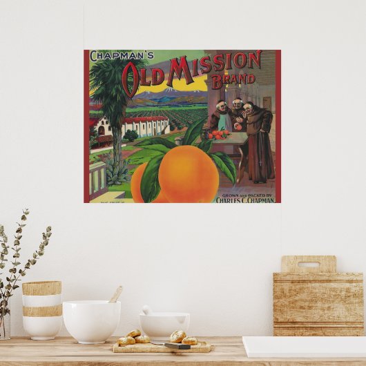 oud poster van het bedrijfsetiket (Keuken)