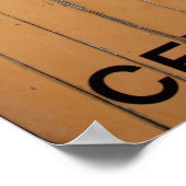 Oud Poster van Steam Train Le Mastrou Yellow Wagon (Hoek)