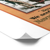 Oud Poster voor zeemacht rond 1917 (Hoek)