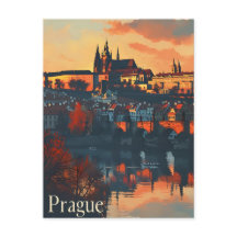 Oud Praag: ansichtkaart van de Karelsbrug