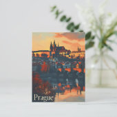 Oud Praag: Charles Bridge Ansichtkaart Briefkaart (Staand voorkant)